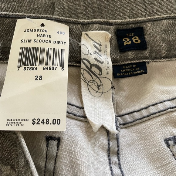 BIRD BY JUICY COUTURE DISTRESSED GRAY JEANS - Picture 5 of 9